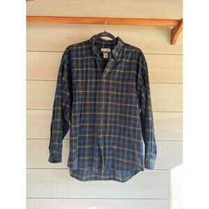 Vintage Tidewater Traders Blue Plaid Cotton Button Down